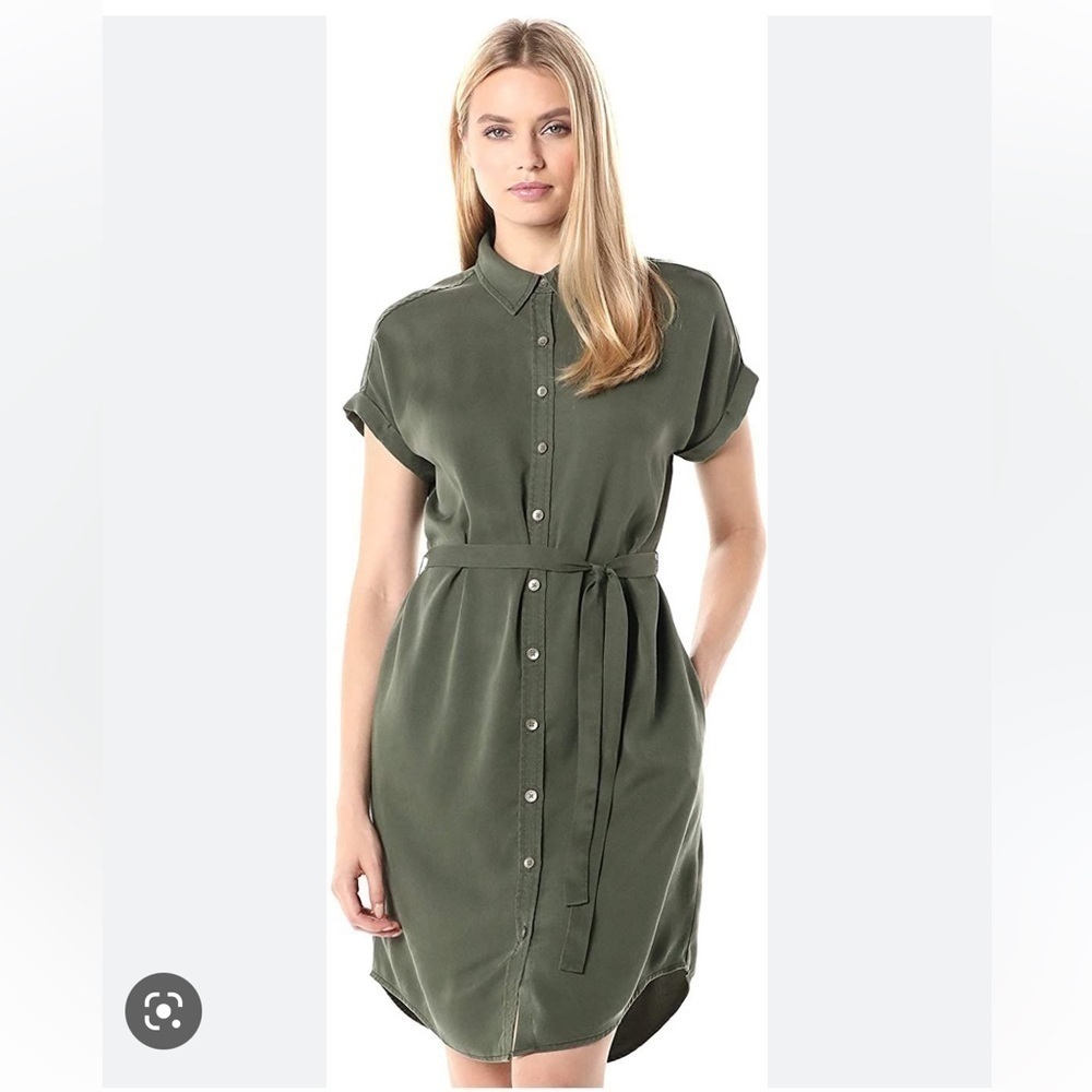 Daily Ritual Women's Tencel short Sleeve Utility Shirt Dress sz XL NWT